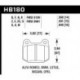 Klocki hamulcowe Hawk Performance HPS HB180F.560 (przód / tył)